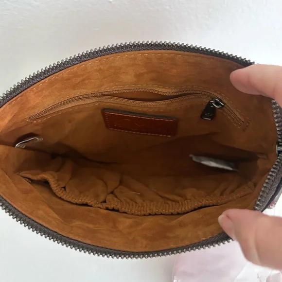 Patricia Nash Cassini Tool Old Rose Italian Leather Wristlet Clutch NWT - Picture 7 of 8